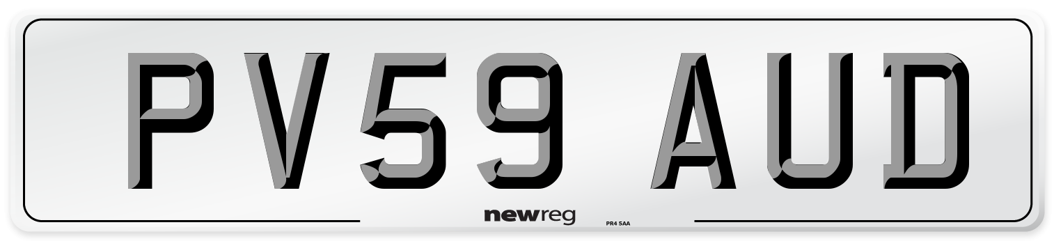 PV59 AUD Number Plate from New Reg